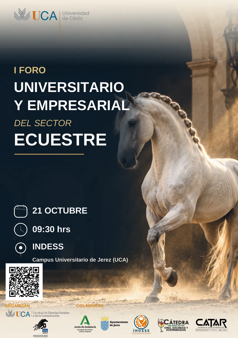 Cartel del I Foro Universitario y Empresarial del Sector Ecuestre